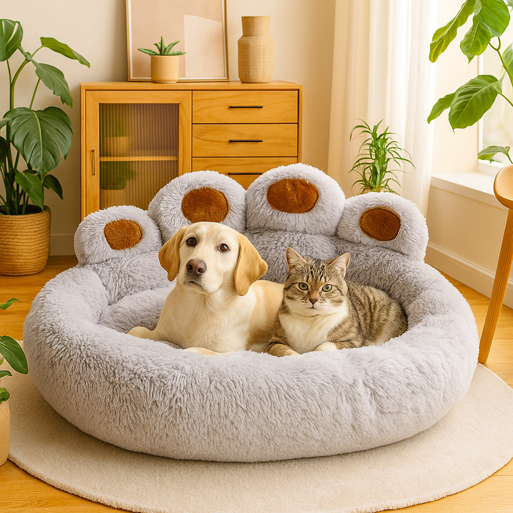 Lit en peluche Ultra confort pour Chiens & Chat - Anti-stress & douillet