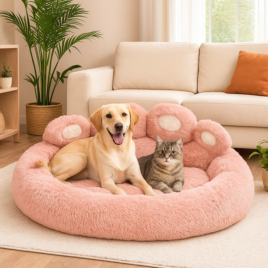 Lit en peluche Ultra confort pour Chiens & Chat - Anti-stress & douillet