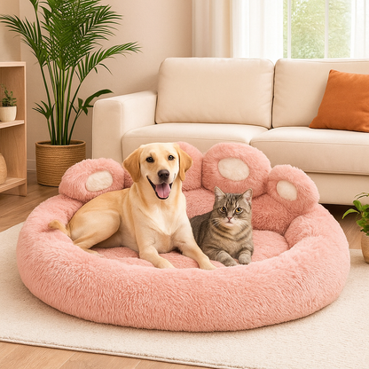 Lit en peluche Ultra confort pour Chiens & Chat - Anti-stress & douillet