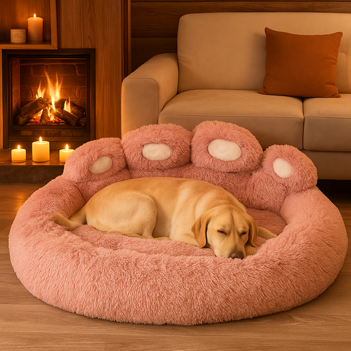 Lit en peluche Ultra confort pour Chiens & Chat - Anti-stress & douillet