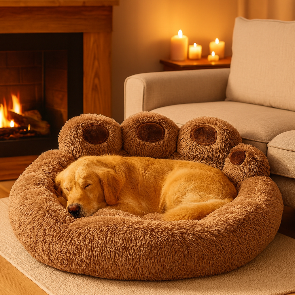 Lit en peluche Ultra confort pour Chiens & Chat - Anti-stress & douillet